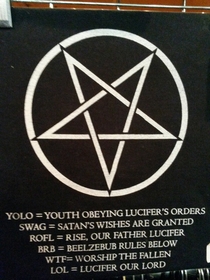 Damn kids and their satanic lingo
