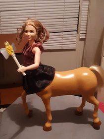 Daughter wanted Barbie centaur Introducing Barbitaur