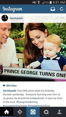 David spade isnt to impressed with the royal baby