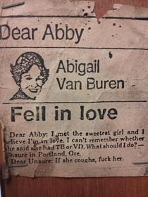 Dear Abby more helpful than you think