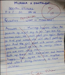Definition of Marriage from perspective of this kid