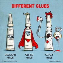 Different glues
