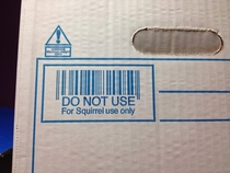 Do not use this barcode