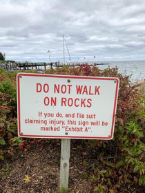 Do not walk on rocks