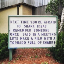 Dont be afraid to share your ideas