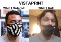 Dont order masks from Vistaprint