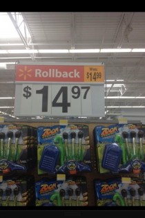 Dont roll it back TOO far Walmart