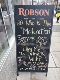Drink in moderation