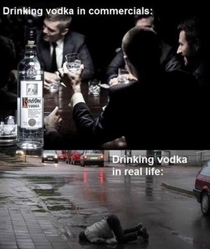 Drinking vodka
