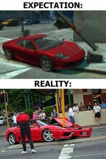 Driving a Ferrari around town