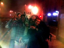 Drunk guys in my hometown Bordeaux France stole a llama last night and went for a walk in town Brilliant picture