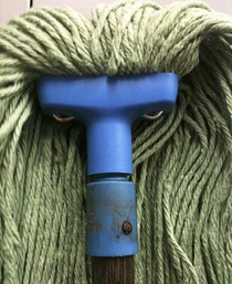 Eddie from Iron Maiden doesnt want to mop today