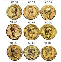 Emperor Neros evolution through coins is basically me during Quarentene