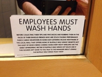 Employees must wash hands at Buffalo Wild Wings