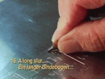 Engraving a slur in a sheet music negative
