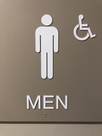 Ever take a close look at the braille for Mens Restroom