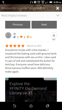Every recipe review ever