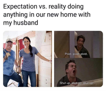 Expectation vs reality doing things at home as a couple