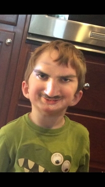 Face mash up with son