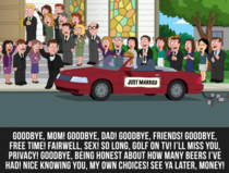 Family Guy exposes the naked truth about getting married