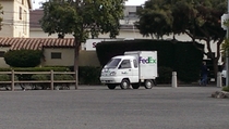 FedEx truck on Catalina island