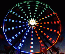 Ferries wheel long exposures giffed together Weird