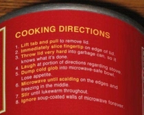 Finally Cooking instructions written for single guys