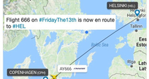 Flight  on Friday th is now going straight to HEL