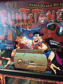 Flintstones pinball machine When you notice itYABBA DABBA DOO