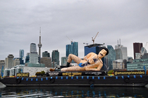 -foot inflatable Borat in Toronto