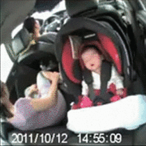 For a mother who does not understand the importance of seatbelts at least the child is equipped with one