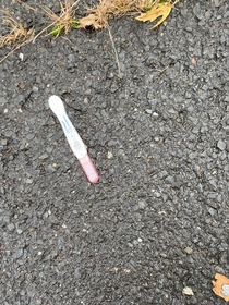 Found a pregnancy test on the ground on my way to work today Thank god its negative