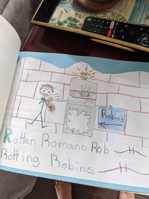 Found an alphabet book my wife wrote when she was a child I dont think our toddler is ready for this one quite yet