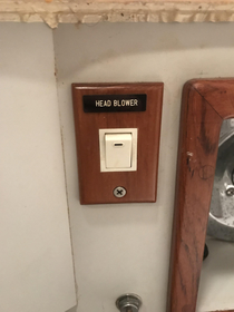 Found in a boat bathroom Ive never been more disappointed after flipping a switch