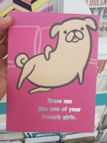 Found Rose the French Bulldog card at a store