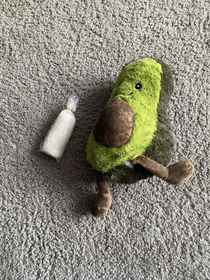 Found the bag on the left inside the toy just the squeaker wrapped in a bag but definitely suspicious at first