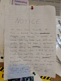Found the most Australian written notice up in a NT truck-stop