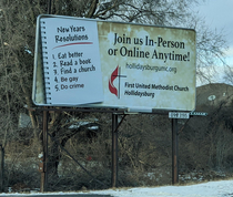 Found this billboard with two empty spaces on a list of new years resolutions Heres my attempt at filling in the blanks