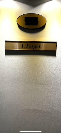 Found this name plate in a nursing home