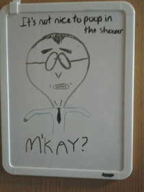 Found this on the RAs door for one of the guy floors
