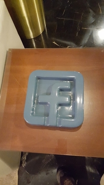Found what looks like a Facebook ashtray