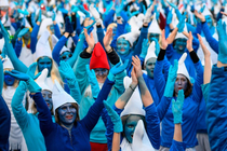 France just broke the World Smurf Record for people dressed as Smurfs