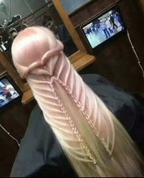 Friend of mine asked if she should do this with her hair all I see is a penis