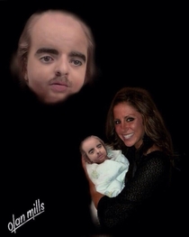 Friend of mine asked me to photoshop a picture of her and her newborn into a nice portrait She was not pleased