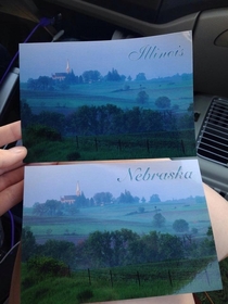 Friend of mine is currently travelling across the country She found these postcards and was not impressed