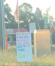 Friend saw this sign in her neighborhood I hope Punkin is ready