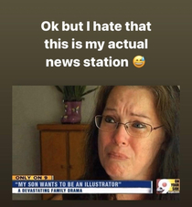 Friend whose an illustrator sees this story on her local news station