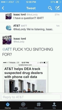 Fuck you snitching for