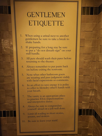 Gentlemen Bathroom Etiquette