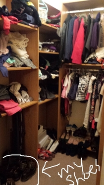GF told me she has no room anymore in wardrobe because of my stuff